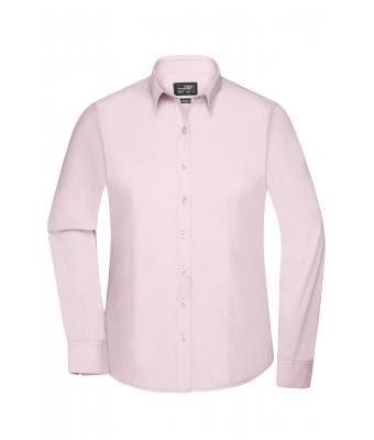 Dames Ladies' Shirt Long-Sleeved Poplin Lichtroze 8504