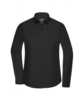 Ladies Ladies' Shirt Longsleeve Poplin Black 8504