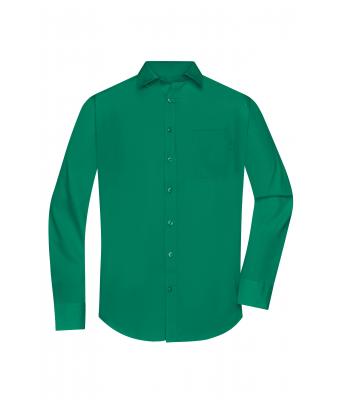 Homme Chemise homme à manches longues en popeline Vert-irlandais 8505