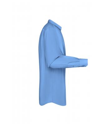 Heren Men's Shirt Long-Sleeved Poplin Aqua 8505