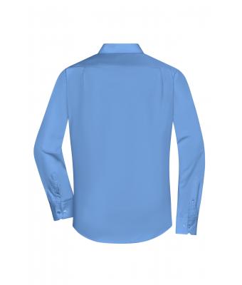 Heren Men's Shirt Long-Sleeved Poplin Aqua 8505