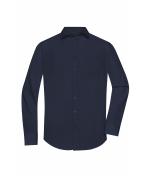 Herren Men's Shirt Long-Sleeved Poplin Navy 8505