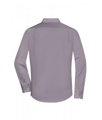 Herren Men's Shirt Long-Sleeved Poplin Steel 8505
