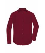 Herren Men's Shirt Long-Sleeved Poplin Wine 8505