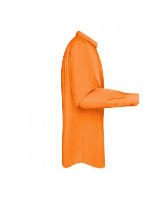 Men Men's Shirt Long-Sleeved Poplin Orange 8505