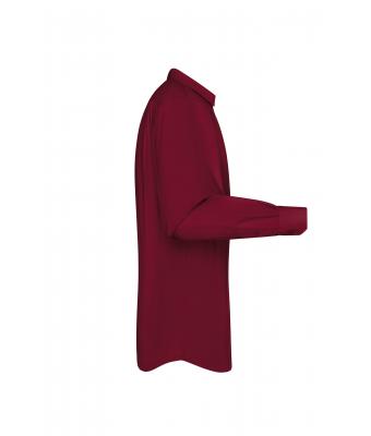 Heren Men's Shirt Long-Sleeved Poplin Wijnrood 8505