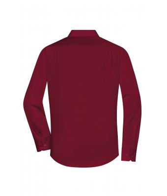 Heren Men's Shirt Long-Sleeved Poplin Wijnrood 8505