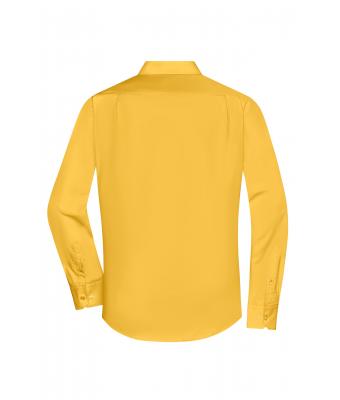 Men Men's Shirt Long-Sleeved Poplin Yellow 8505