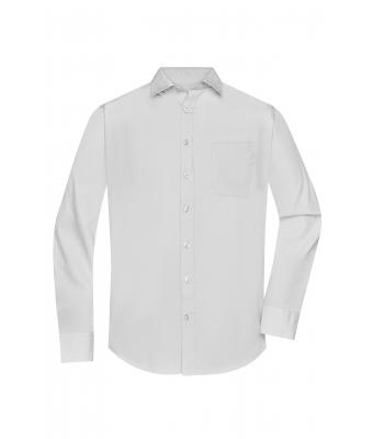 Herren Men's Shirt Longsleeve Poplin Light-grey 8505