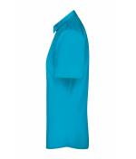 Femme Chemise femme à manches courtes en popeline Turquoise 8506