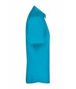 Femme Chemise femme à manches courtes en popeline Turquoise 8506