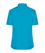 Femme Chemise femme à manches courtes en popeline Turquoise 8506