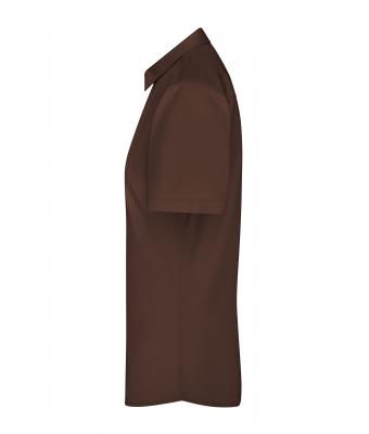 Femme Chemise femme à manches courtes en popeline Marron 8506
