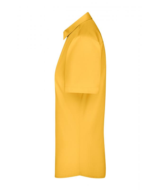 Femme Chemise femme à manches courtes en popeline Jaune 8506