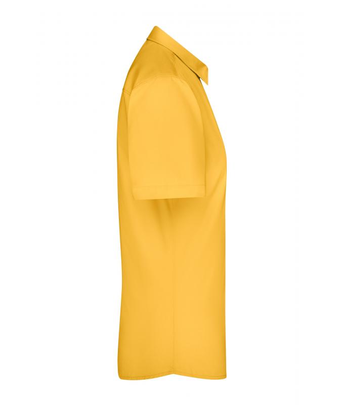 Femme Chemise femme à manches courtes en popeline Jaune 8506