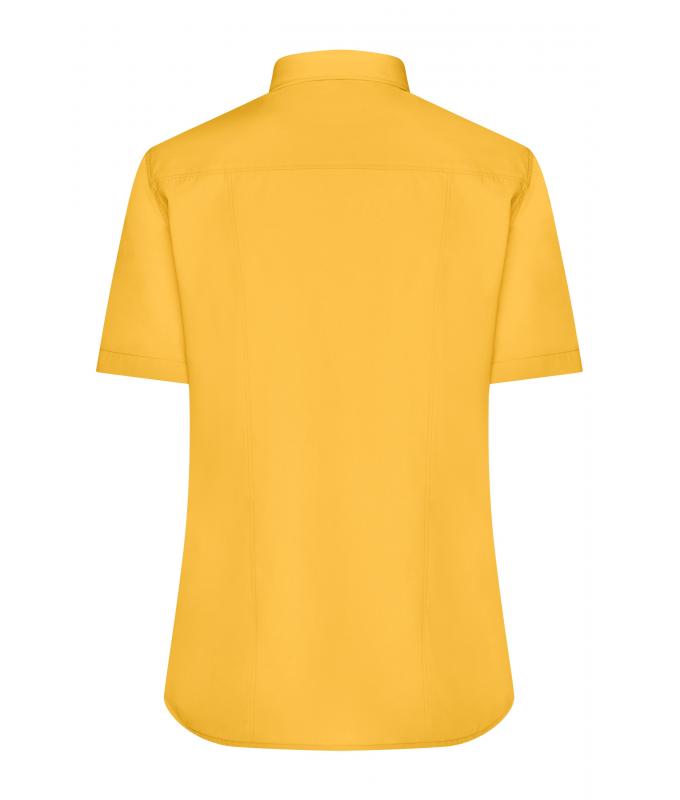 Femme Chemise femme à manches courtes en popeline Jaune 8506