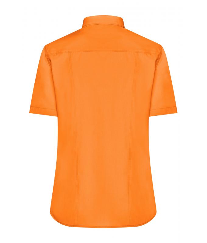 Femme Chemise femme à manches courtes en popeline Orange 8506