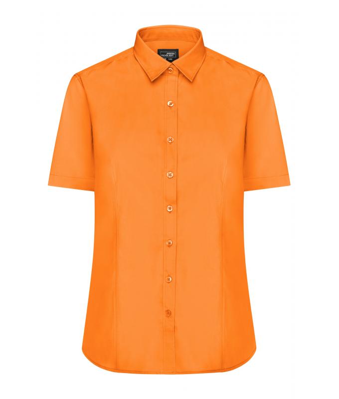 Femme Chemise femme à manches courtes en popeline Orange 8506