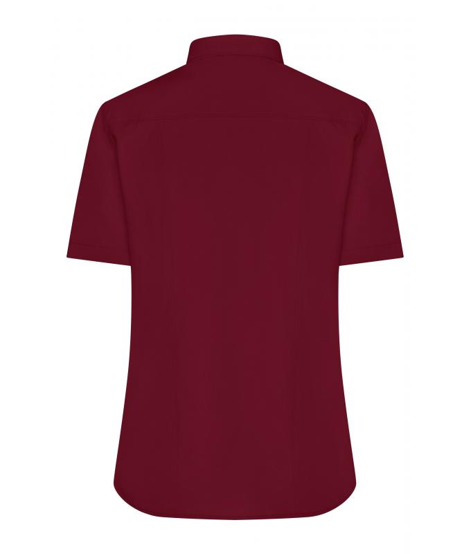 Femme Chemise femme à manches courtes en popeline Vin 8506