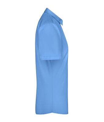 Dames Ladies' Shirt Short-Sleeved Poplin Aqua 8506