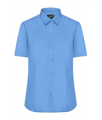 Dames Ladies' Shirt Short-Sleeved Poplin Aqua 8506