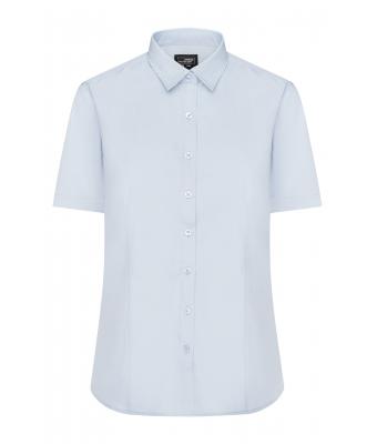 Dames Ladies' Shirt Short-Sleeved Poplin Lichtblauw 8506