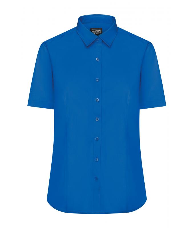 Dames Ladies' Shirt Short-Sleeved Poplin Royal 8506