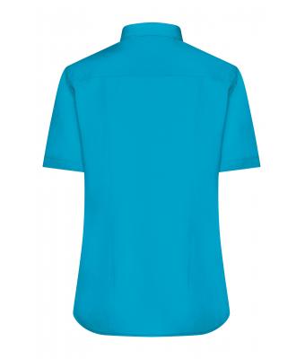 Dames Ladies' Shirt Short-Sleeved Poplin Turquoise 8506