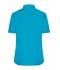 Dames Ladies' Shirt Short-Sleeved Poplin Turquoise 8506