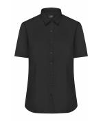 Ladies Ladies' Shirt Short-Sleeved Poplin Black 8506