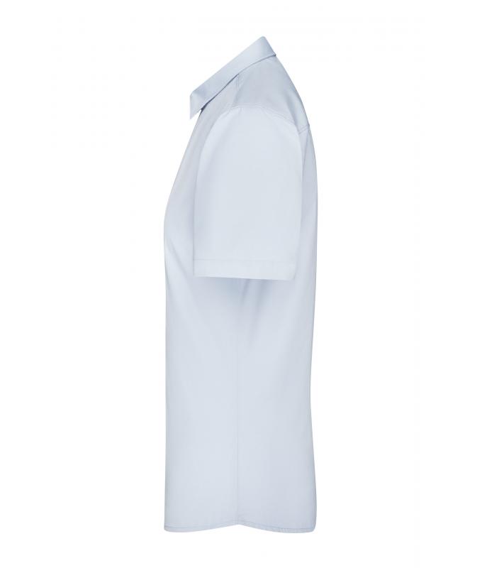 Ladies Ladies' Shirt Short-Sleeved Poplin Light-blue 8506