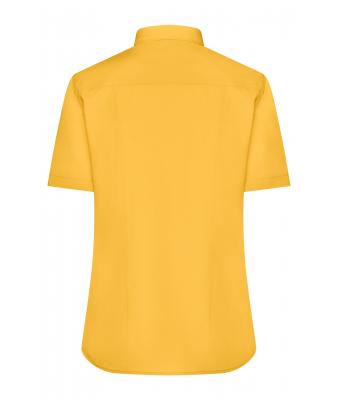 Dames Ladies' Shirt Short-Sleeved Poplin Geel 8506