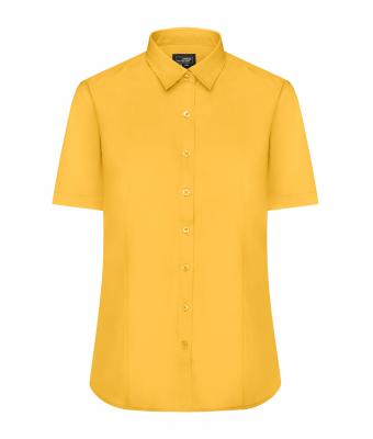 Dames Ladies' Shirt Short-Sleeved Poplin Geel 8506