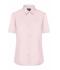 Dames Ladies' Shirt Short-Sleeved Poplin Lichtroze 8506