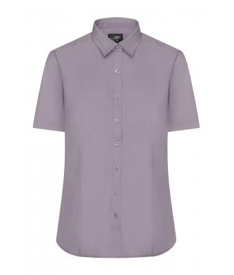 Dames Ladies' Shirt Short-Sleeved Poplin Staal 8506