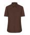 Dames Ladies' Shirt Short-Sleeved Poplin Bruin 8506