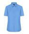 Dames Ladies' Shirt Short-Sleeved Poplin Aqua 8506