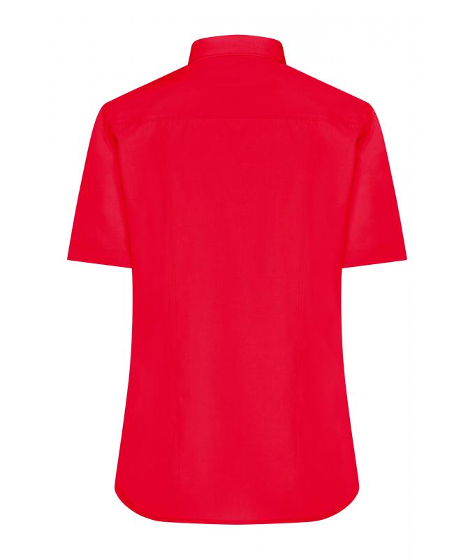 Dames Ladies' Shirt Short-Sleeved Poplin Tomaat 8506