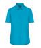 Dames Ladies' Shirt Short-Sleeved Poplin Turquoise 8506