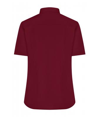 Dames Ladies' Shirt Short-Sleeved Poplin Wijnrood 8506