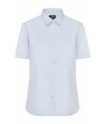Damen Ladies' Shirt Short-Sleeved Poplin Light-blue 8506
