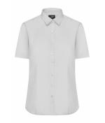 Damen Ladies' Shirt Short-Sleeved Poplin Light-grey 8506