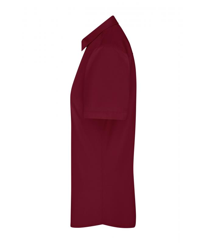 Damen Ladies' Shirt Short-Sleeved Poplin Wine 8506