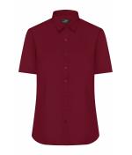 Damen Ladies' Shirt Short-Sleeved Poplin Wine 8506