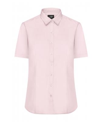 Dames Ladies' Shirt Short-Sleeved Poplin Lichtroze 8506
