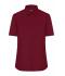 Dames Ladies' Shirt Short-Sleeved Poplin Wijnrood 8506