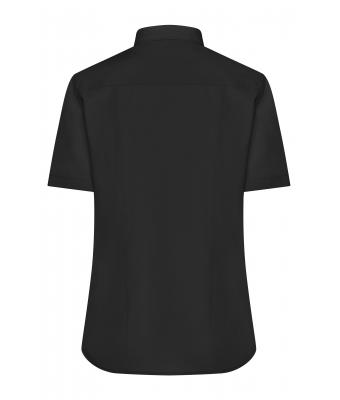 Dames Ladies' Shirt Short-Sleeved Poplin Zwart 8506