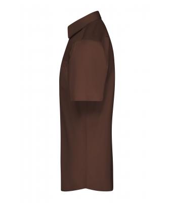 Homme Chemise homme à manches courtes en popeline Marron 8507