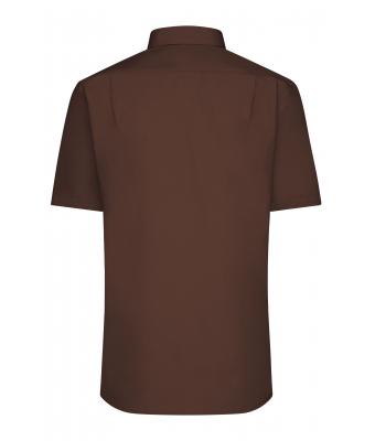 Homme Chemise homme à manches courtes en popeline Marron 8507