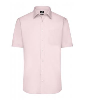 Homme Chemise homme à manches courtes en popeline Rose clair 8507